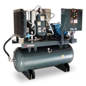 FS Curtis RS Series Rotary Screw Air Compressor Tank Mounted