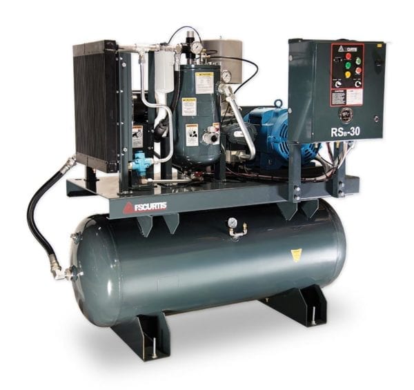 FS Curtis RS Series Rotary Screw Air Compressor Tank Mounted